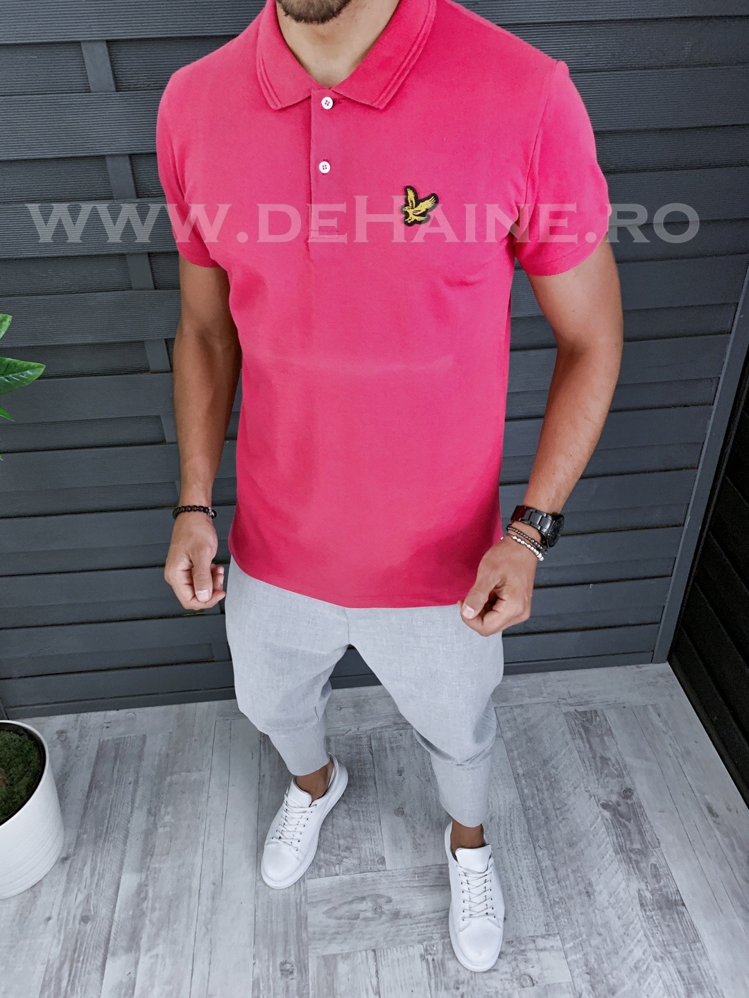 Tricou barbati roz premium b1299*